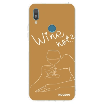 Picasee silikonový průhledný obal pro Huawei Y6 2019 - Wine not