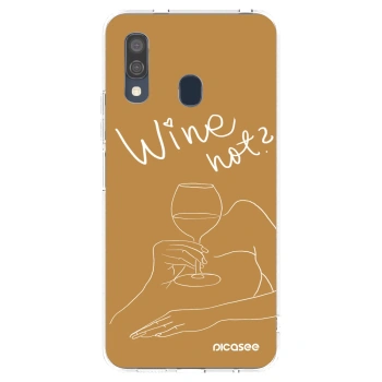 Picasee silikonový průhledný obal pro Samsung Galaxy A40 A405F - Wine not