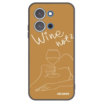 Picasee silikonový černý obal pro Xiaomi Redmi 15C 4G - Wine not