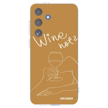 Picasee silikonový průhledný obal pro Samsung Galaxy S25 FE 5G - Wine not