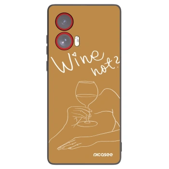 Picasee silikonový černý obal pro Motorola Edge 50 Fusion - Wine not