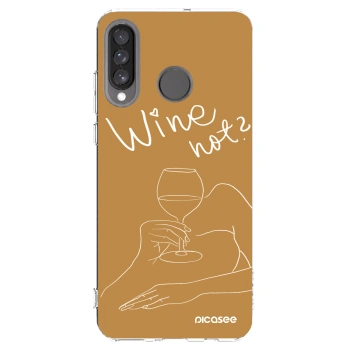 Picasee silikonový průhledný obal pro Huawei P30 Lite - Wine not