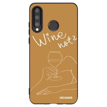 Picasee silikonový černý obal pro Huawei P30 Lite - Wine not