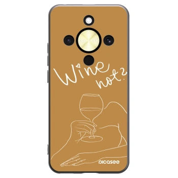 Picasee silikonový černý obal pro Honor Magic8 Lite 5G - Wine not