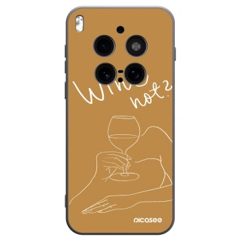 Picasee silikonový černý obal pro Vivo X300 Pro - Wine not