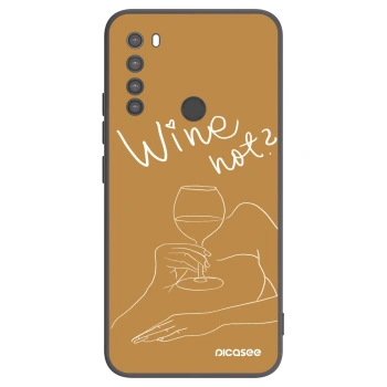 Picasee silikonový černý obal pro Xiaomi Redmi Note 8 - Wine not