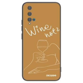 Picasee silikonový černý obal pro Huawei Nova 5T - Wine not