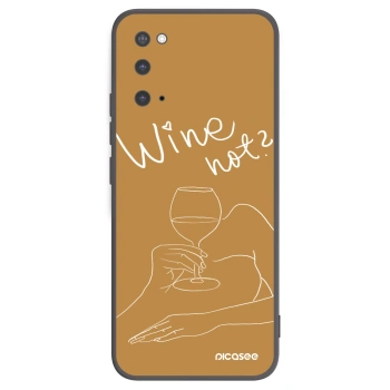 Picasee silikonový černý obal pro Samsung Galaxy S20 G980F - Wine not