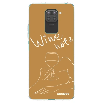 Picasee silikonový černý obal pro Xiaomi Redmi Note 9 - Wine not