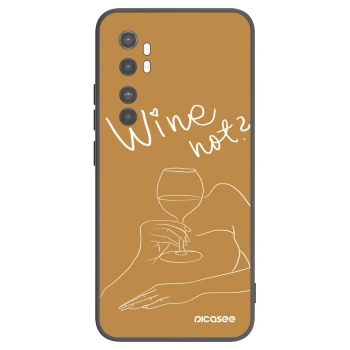 Picasee silikonový černý obal pro Xiaomi Mi Note 10 Lite - Wine not