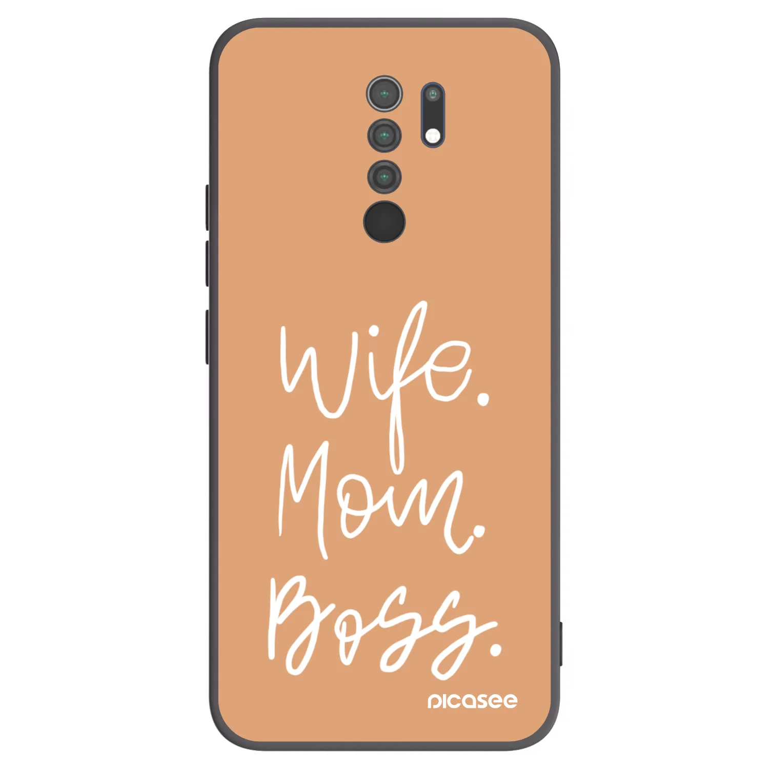 Picasee silikonový černý obal pro Xiaomi Redmi 9 - Boss Mama