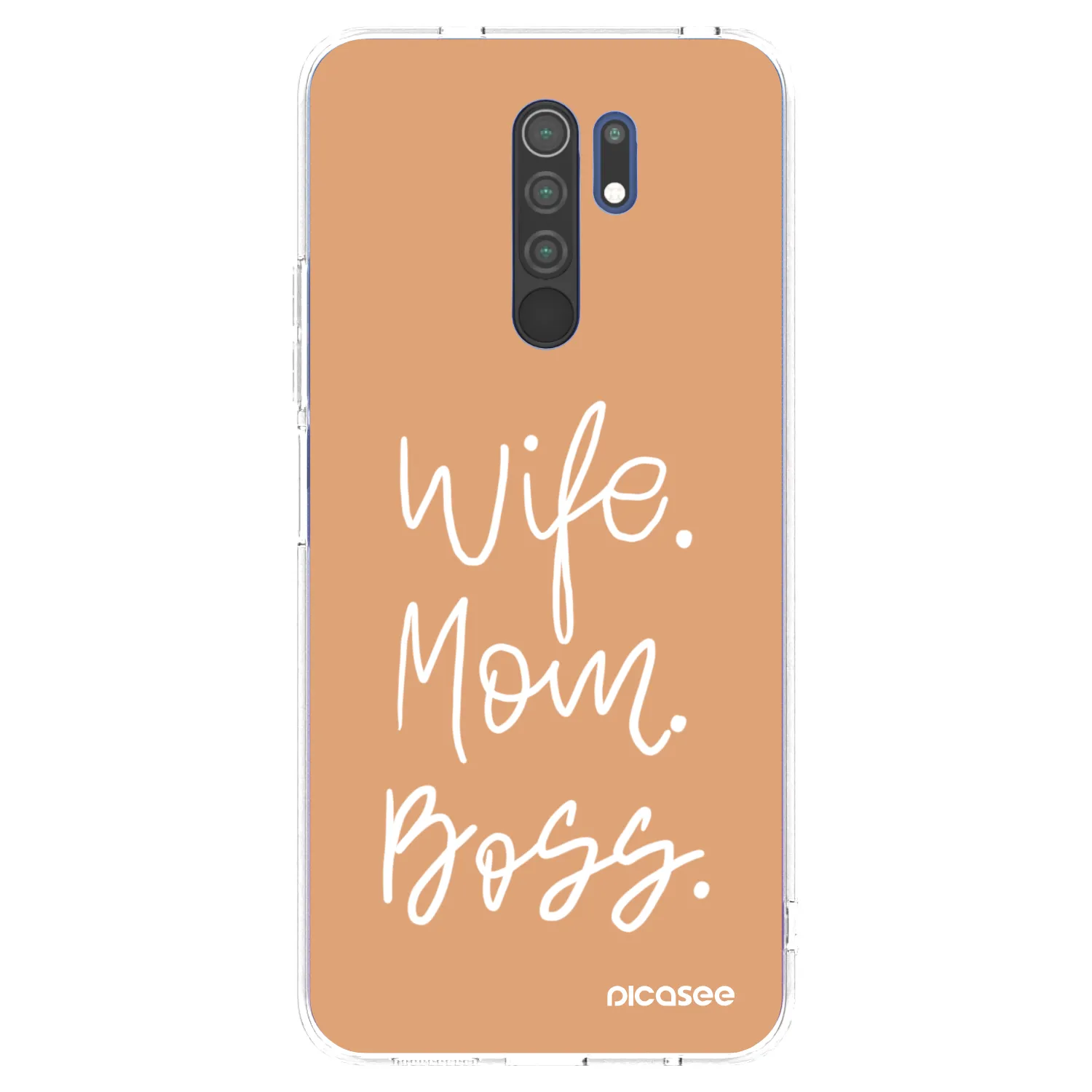 Picasee silikonový průhledný obal pro Xiaomi Redmi 9 - Boss Mama