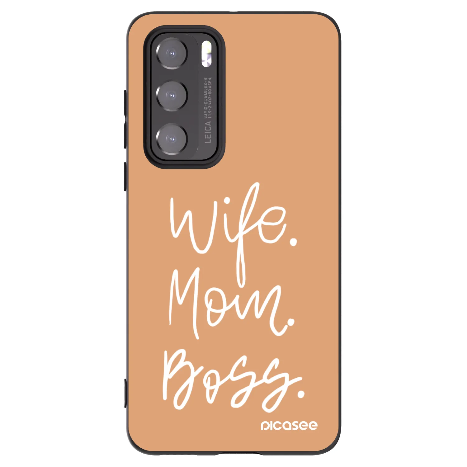 Picasee silikonový černý obal pro Huawei P40 - Boss Mama