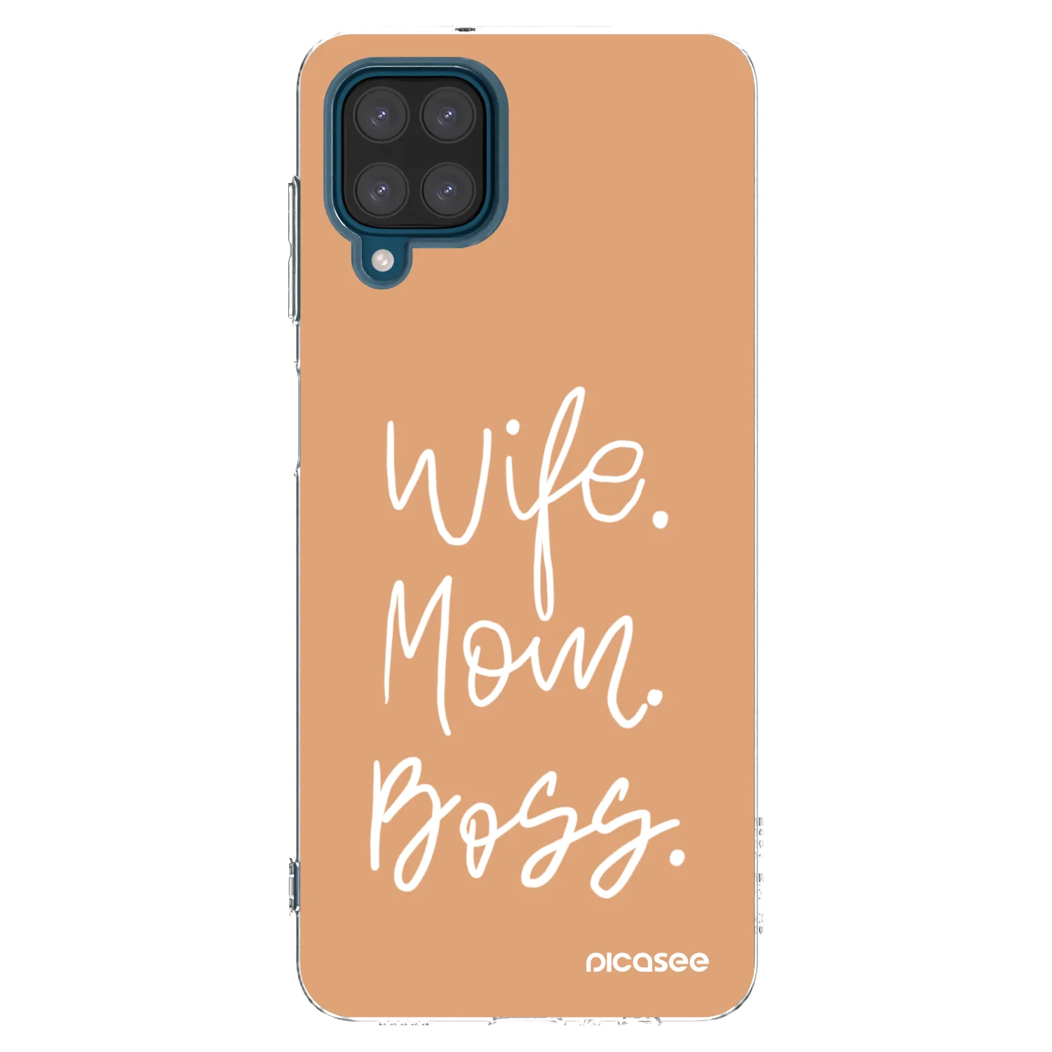 Picasee silikonový průhledný obal pro Samsung Galaxy A12 A125F - Boss Mama