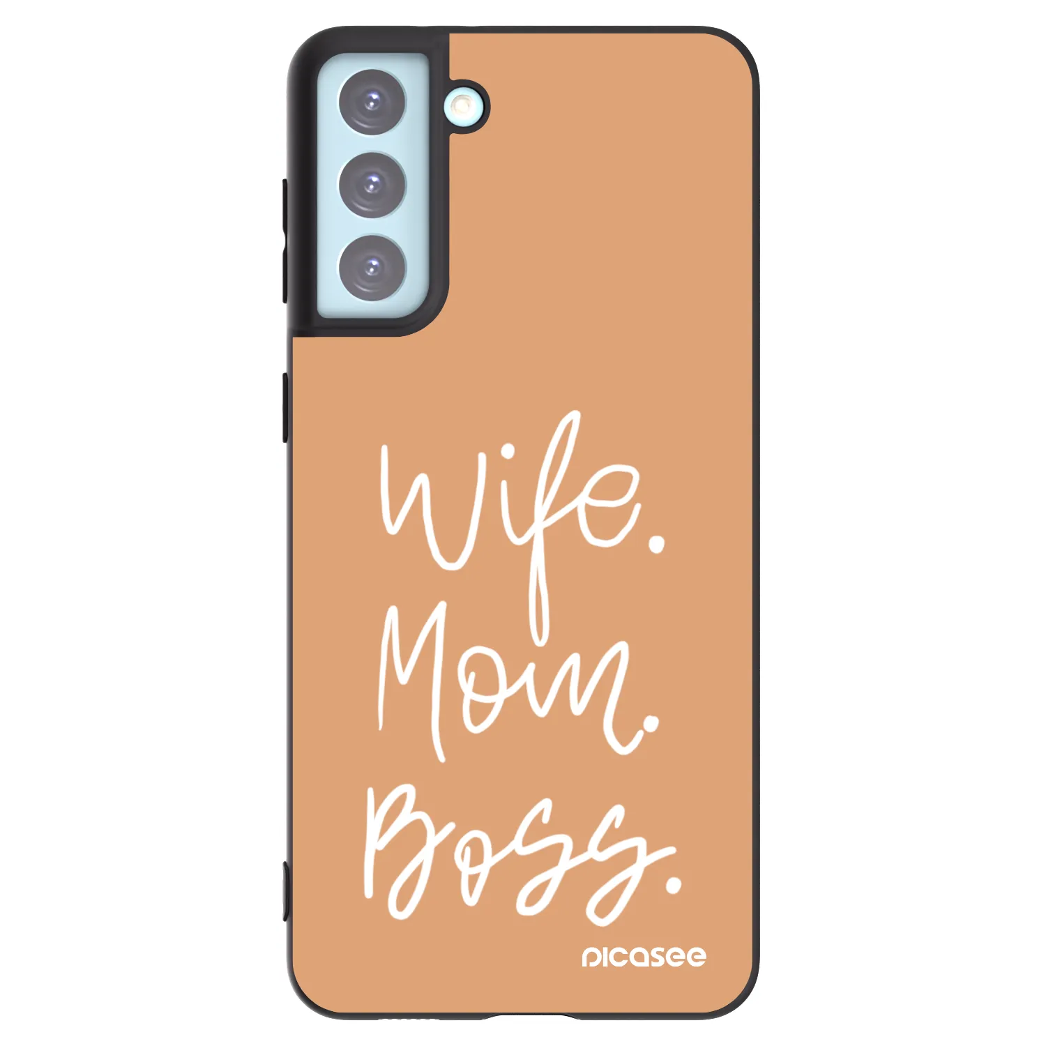 Picasee silikonový černý obal pro Samsung Galaxy S21+ 5G G996F - Boss Mama