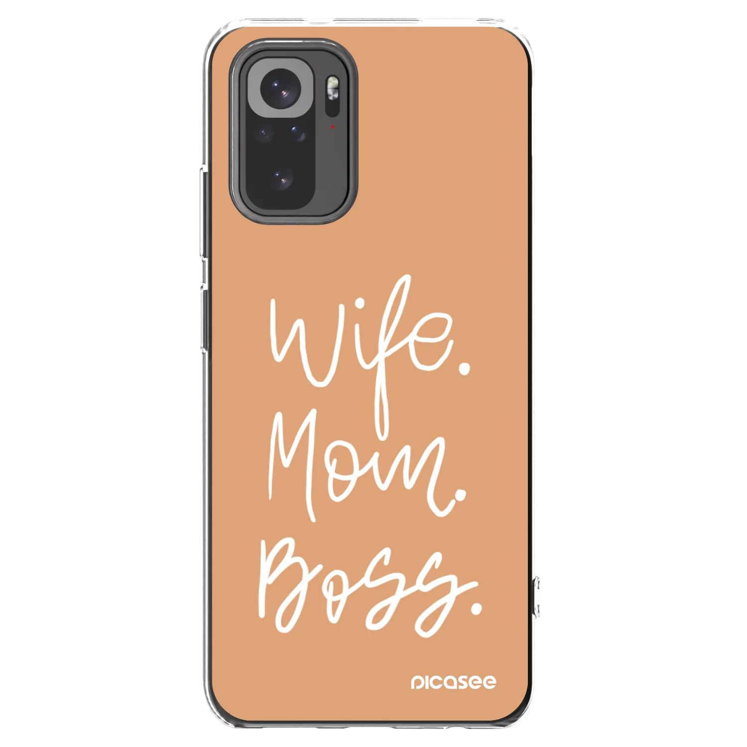 Picasee silikonový průhledný obal pro Xiaomi Redmi Note 10 - Boss Mama
