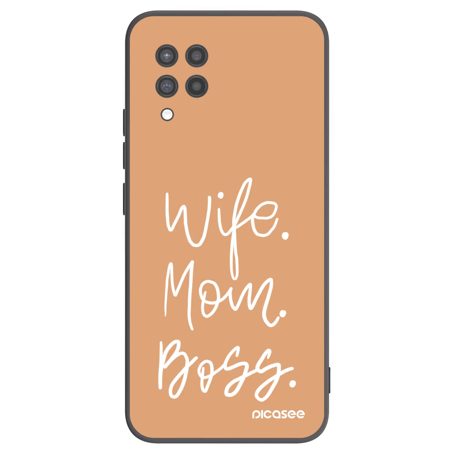 Picasee silikonový černý obal pro Samsung Galaxy A42 A426B - Boss Mama
