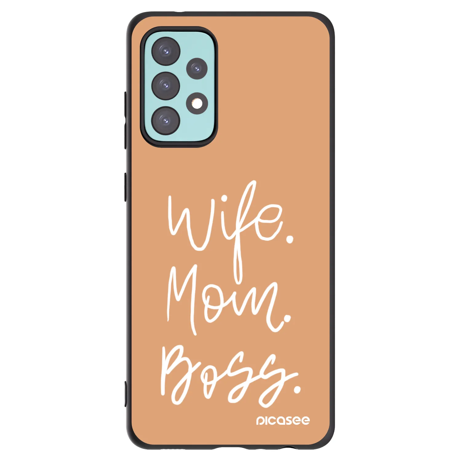 Picasee silikonový černý obal pro Samsung Galaxy A72 A725F - Boss Mama
