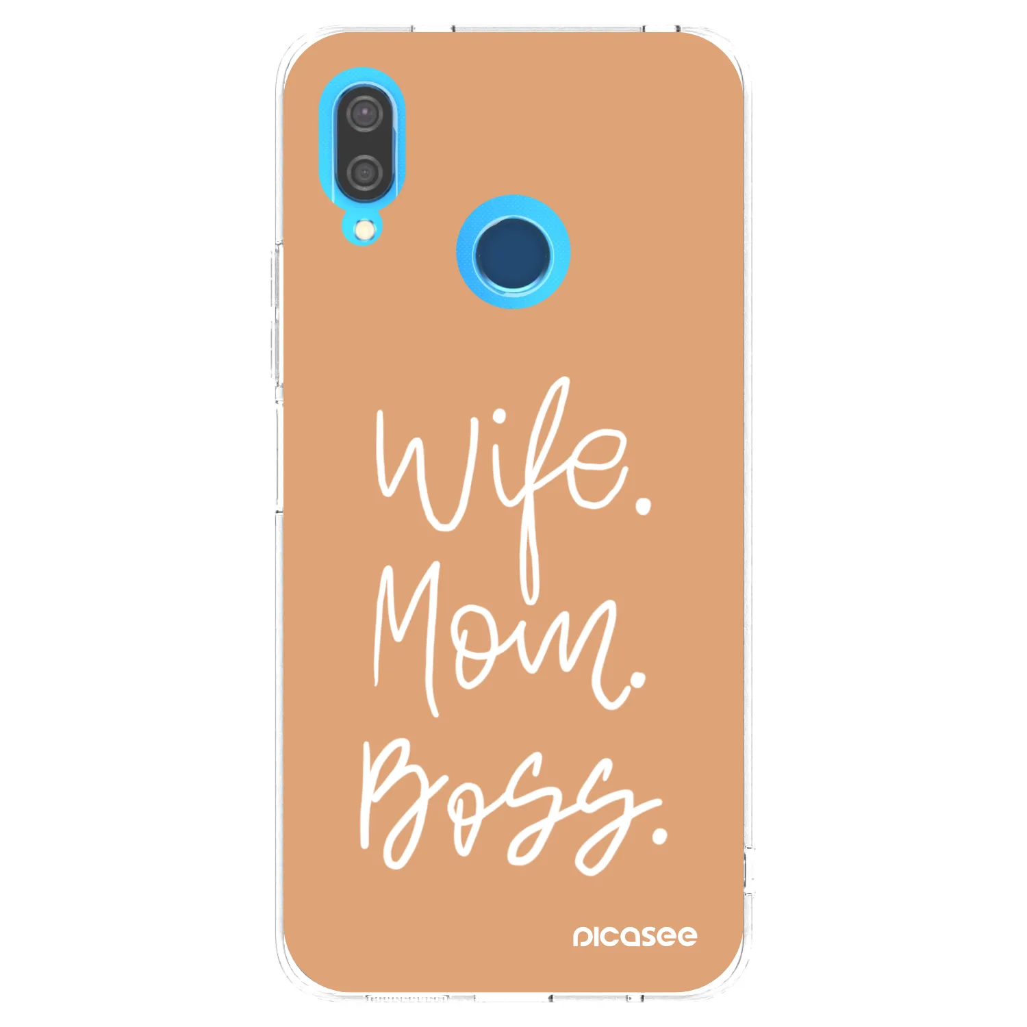 Picasee silikonový průhledný obal pro Huawei P20 Lite - Boss Mama