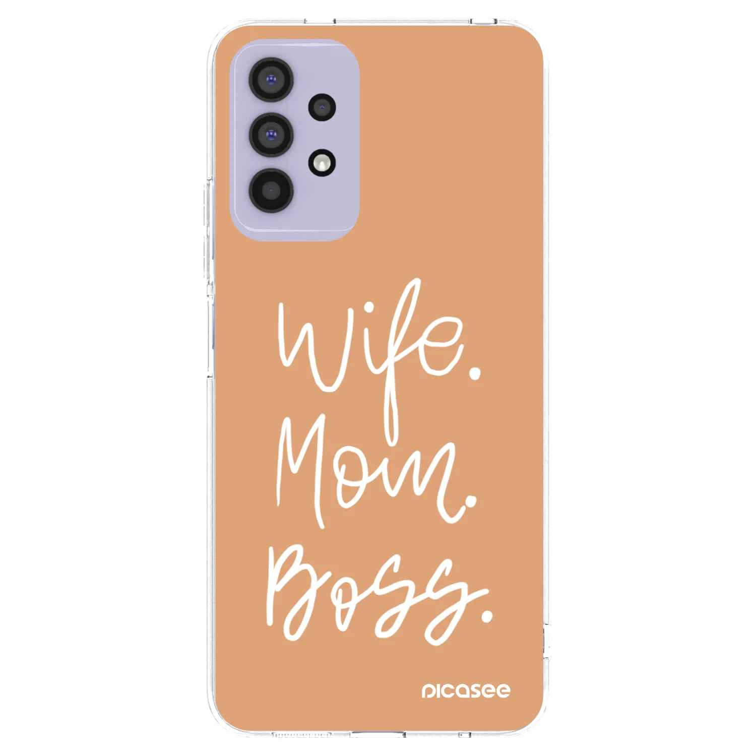 Picasee silikonový průhledný obal pro Samsung Galaxy A32 4G SM-A325F - Boss Mama