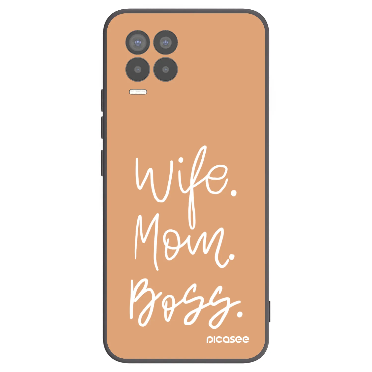 Picasee silikonový černý obal pro Realme 8 Pro - Boss Mama