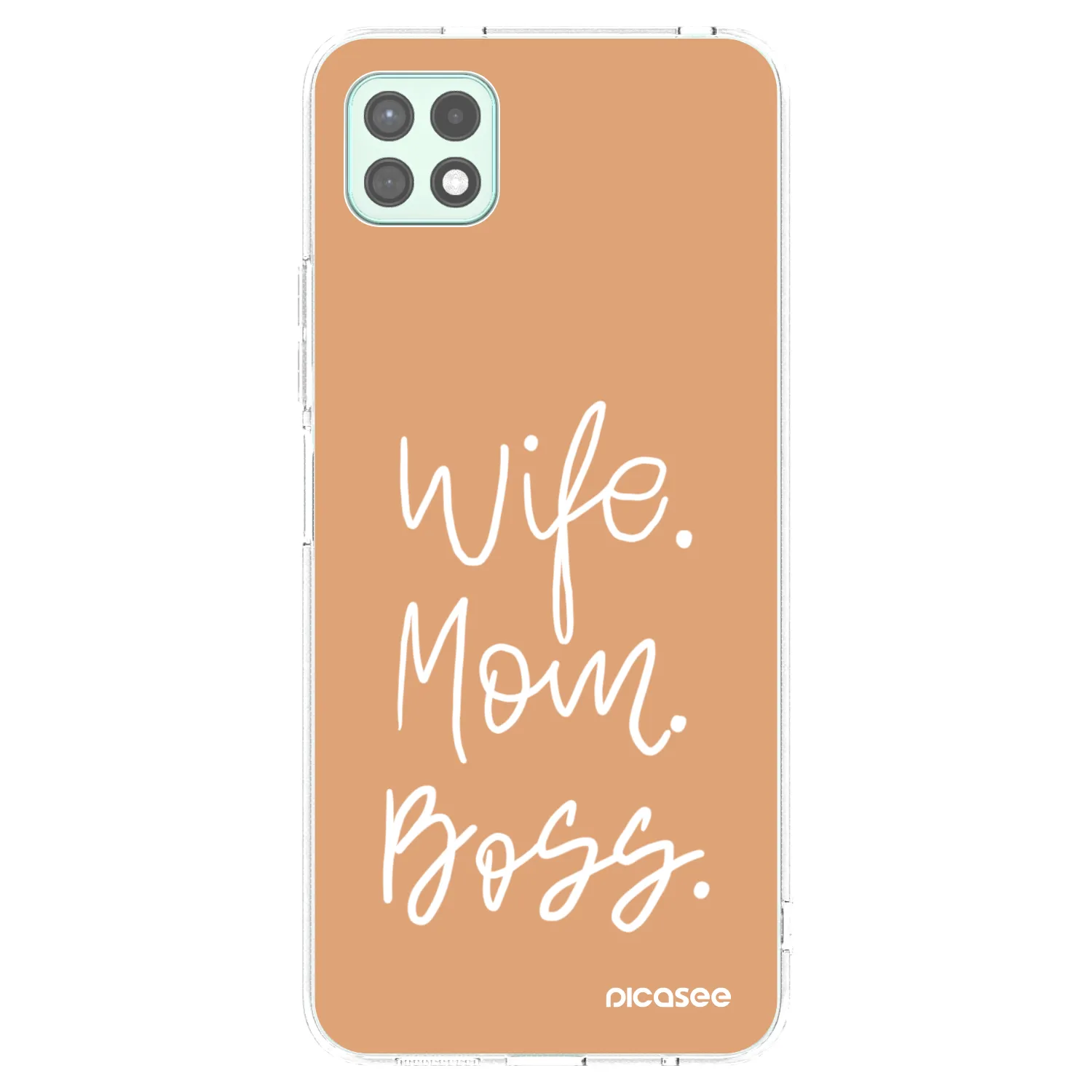 Picasee silikonový průhledný obal pro Samsung Galaxy A22 A226B 5G - Boss Mama