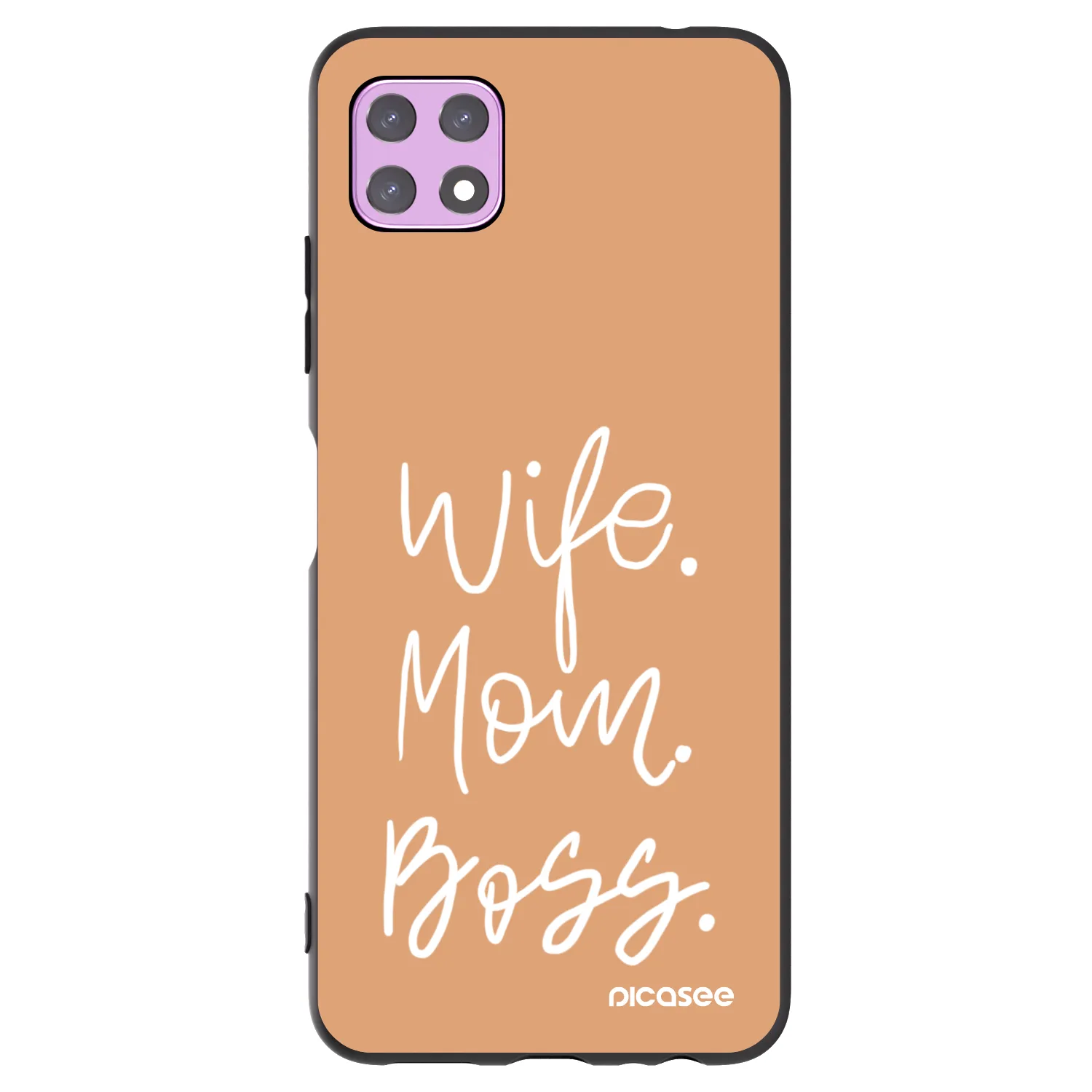 Picasee silikonový černý obal pro Samsung Galaxy A22 A226B 5G - Boss Mama