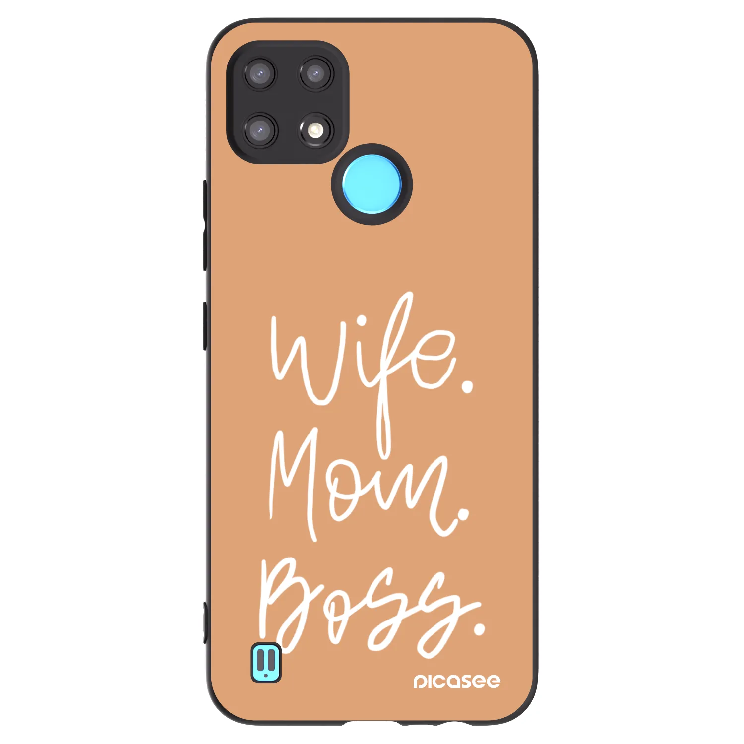 Picasee silikonový černý obal pro Realme C21 - Boss Mama