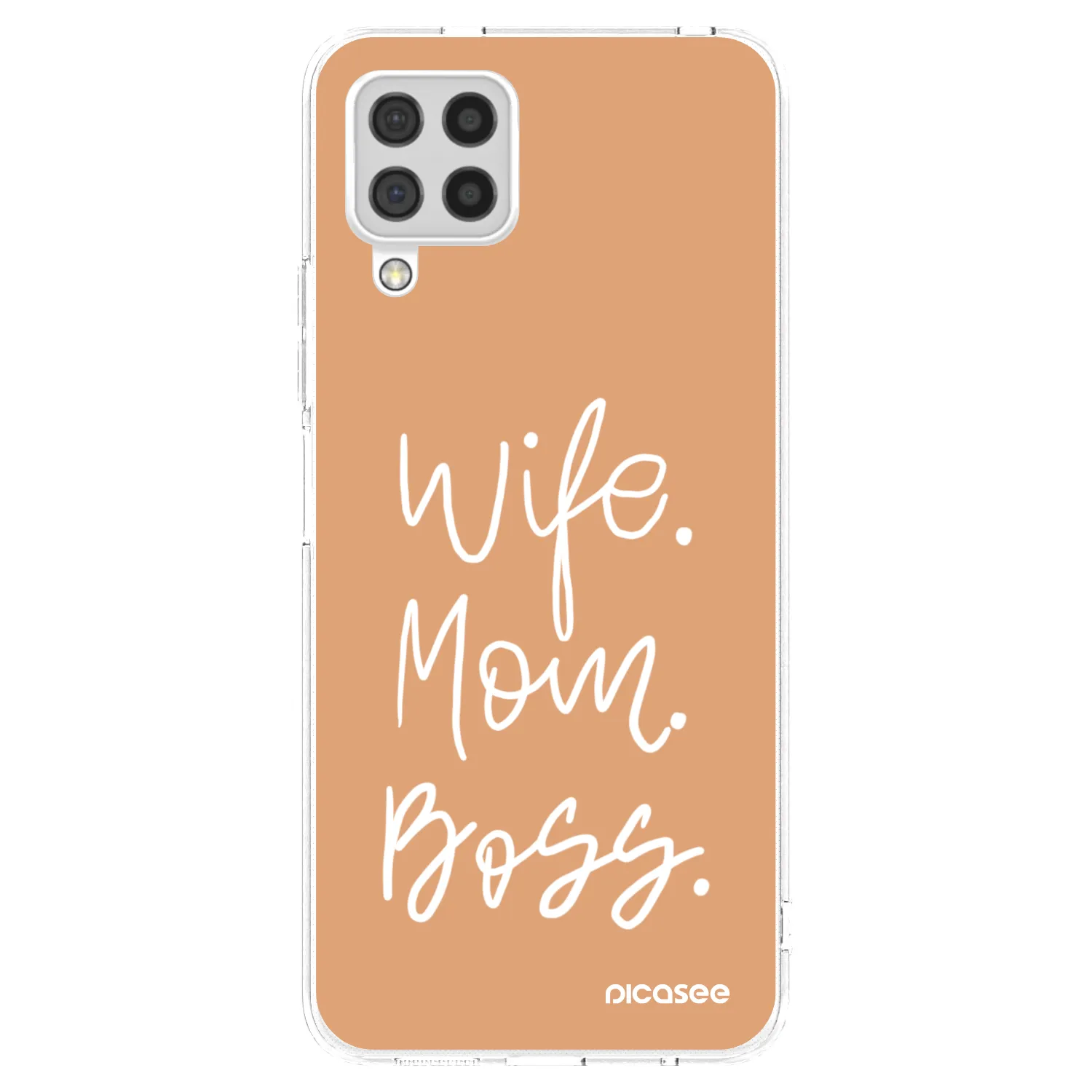 Picasee silikonový průhledný obal pro Samsung Galaxy A22 A225F 4G - Boss Mama
