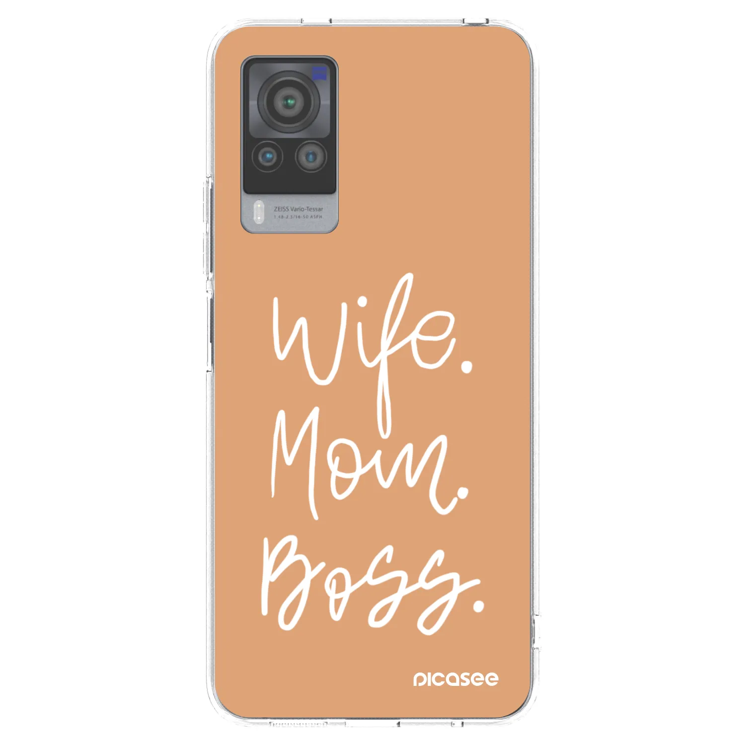 Picasee silikonový průhledný obal pro Vivo X60 Pro 5G - Boss Mama