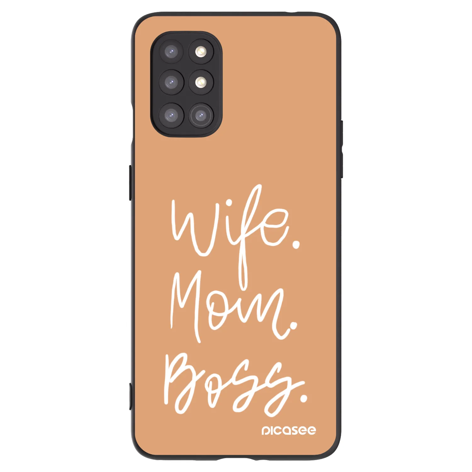Picasee silikonový černý obal pro OnePlus 8T - Boss Mama