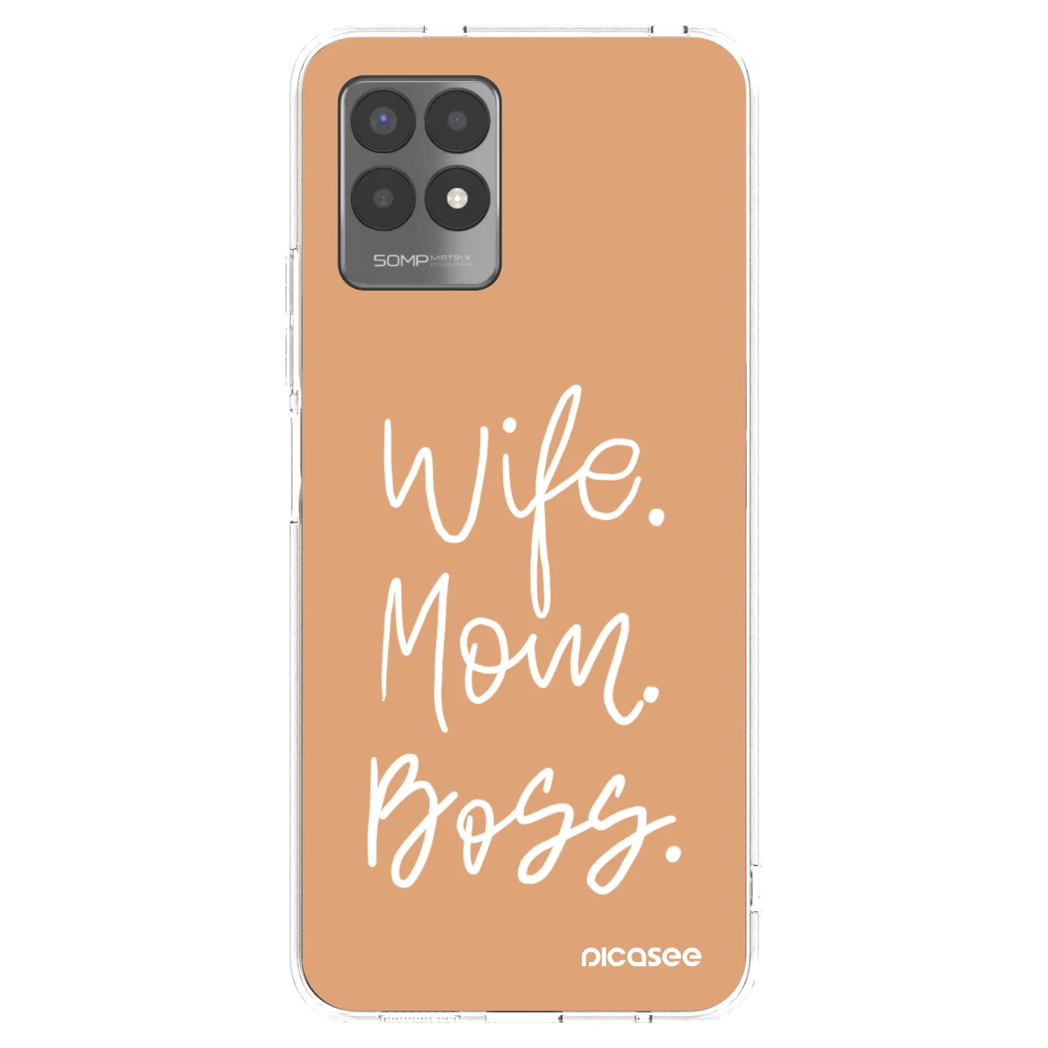 Picasee silikonový průhledný obal pro Realme 8i - Boss Mama