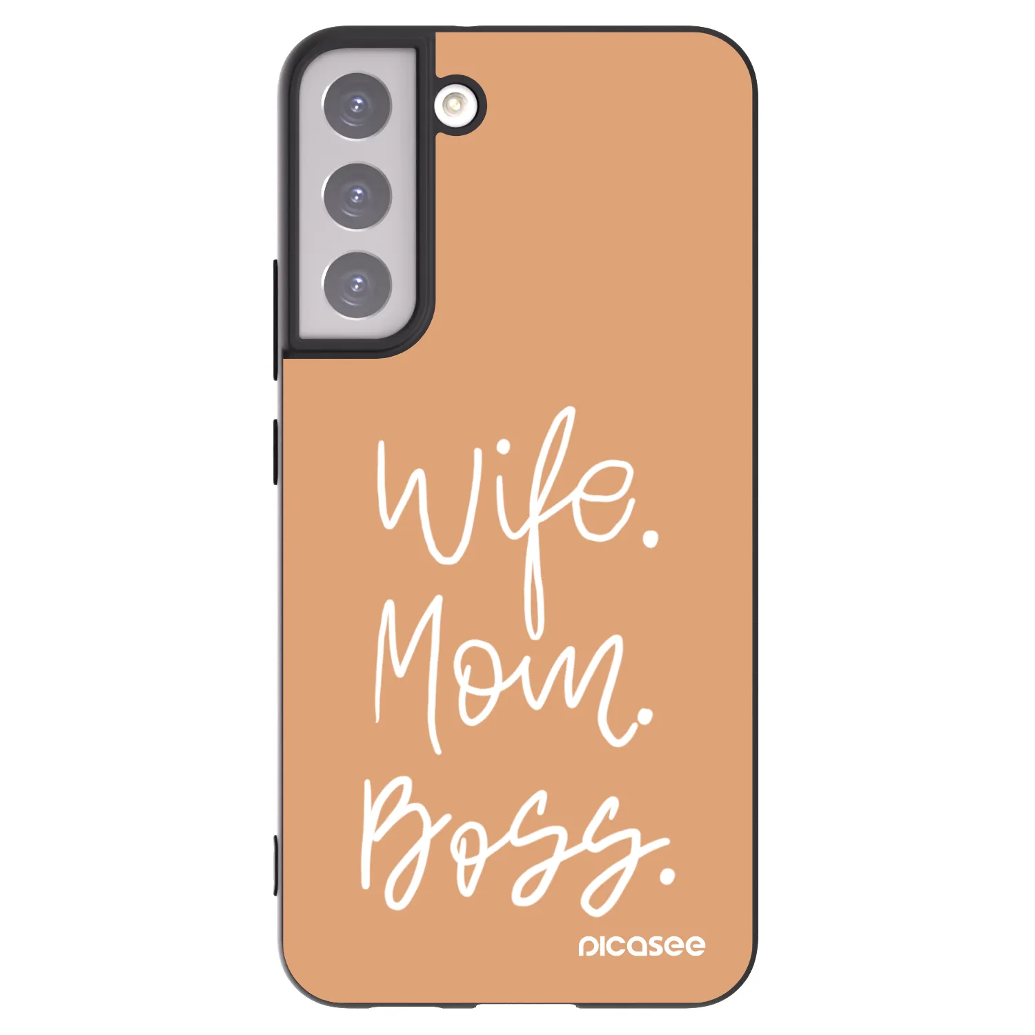 Picasee silikonový černý obal pro Samsung Galaxy S22+ 5G - Boss Mama