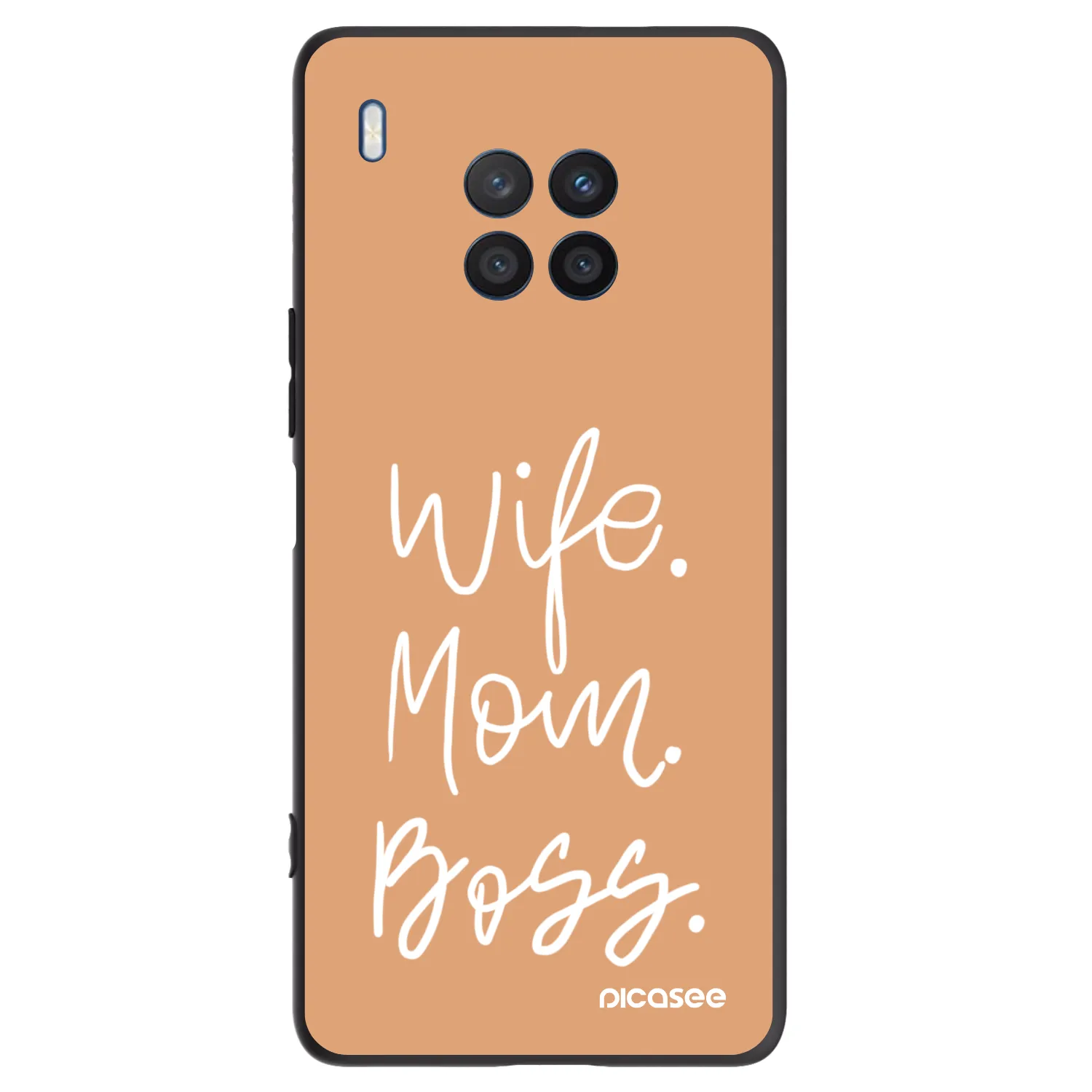 Picasee silikonový černý obal pro Honor 50 Lite - Boss Mama