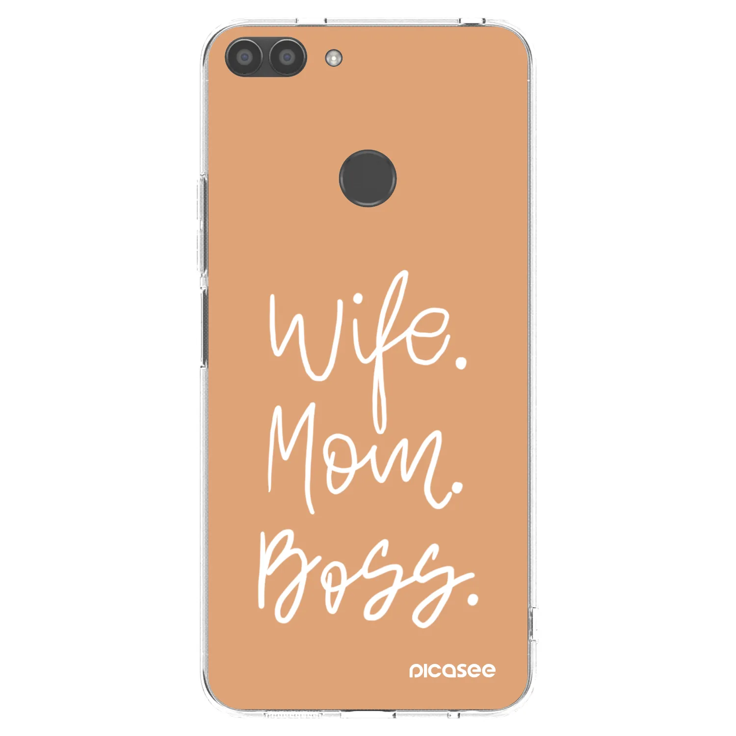 Picasee silikonový průhledný obal pro Huawei P Smart - Boss Mama