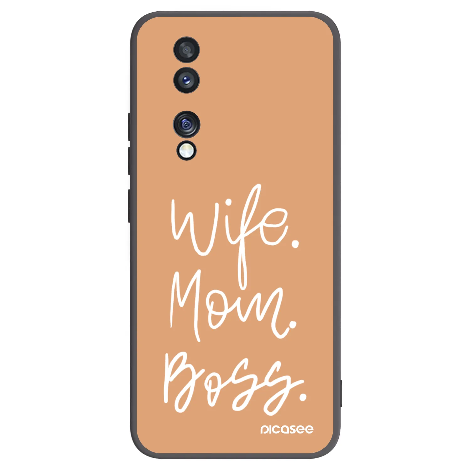 Picasee silikonový černý obal pro Honor 70 - Boss Mama
