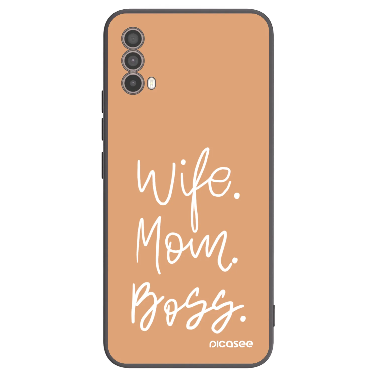 Picasee silikonový černý obal pro Motorola Moto E40 - Boss Mama