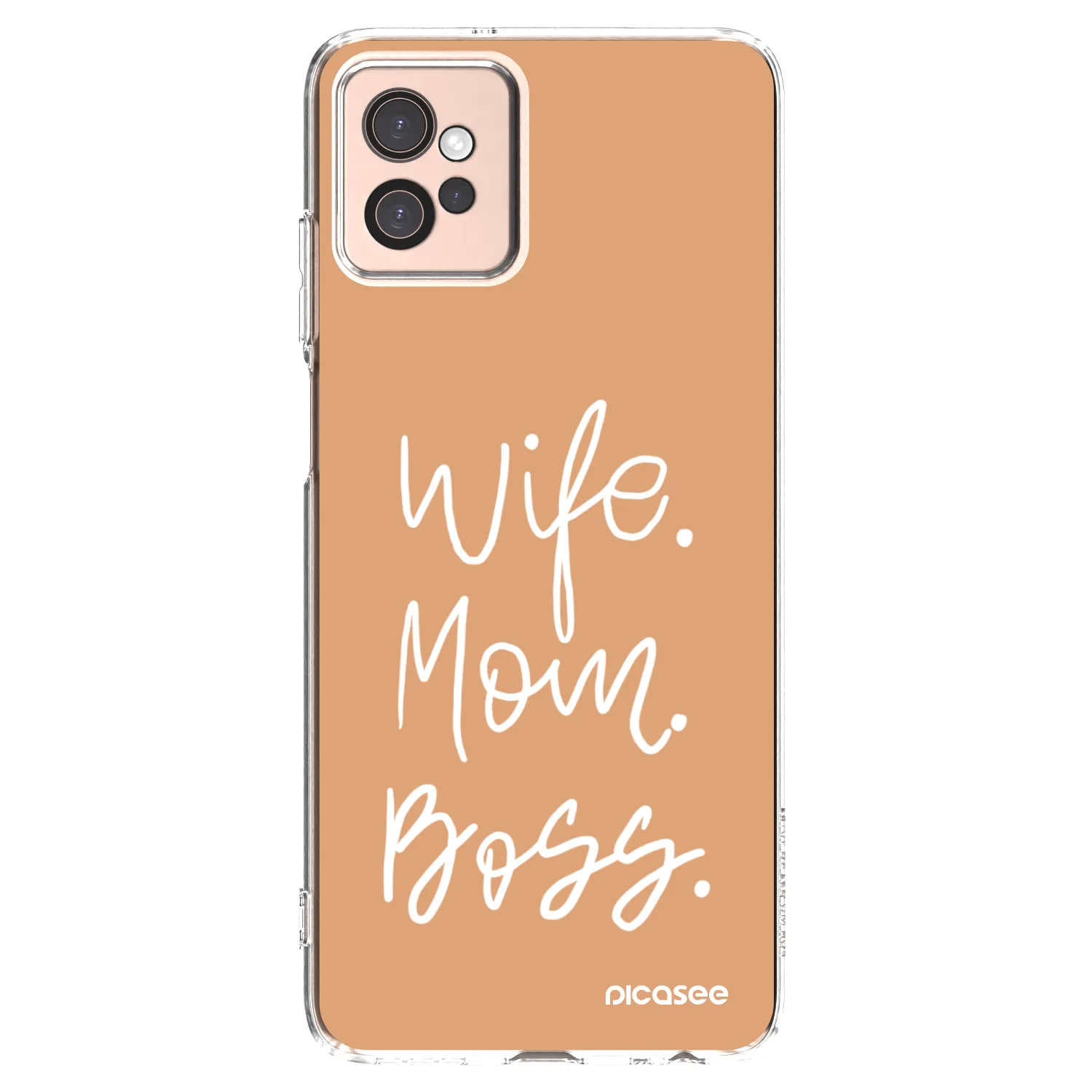 Picasee silikonový průhledný obal pro Motorola Moto G32 - Boss Mama