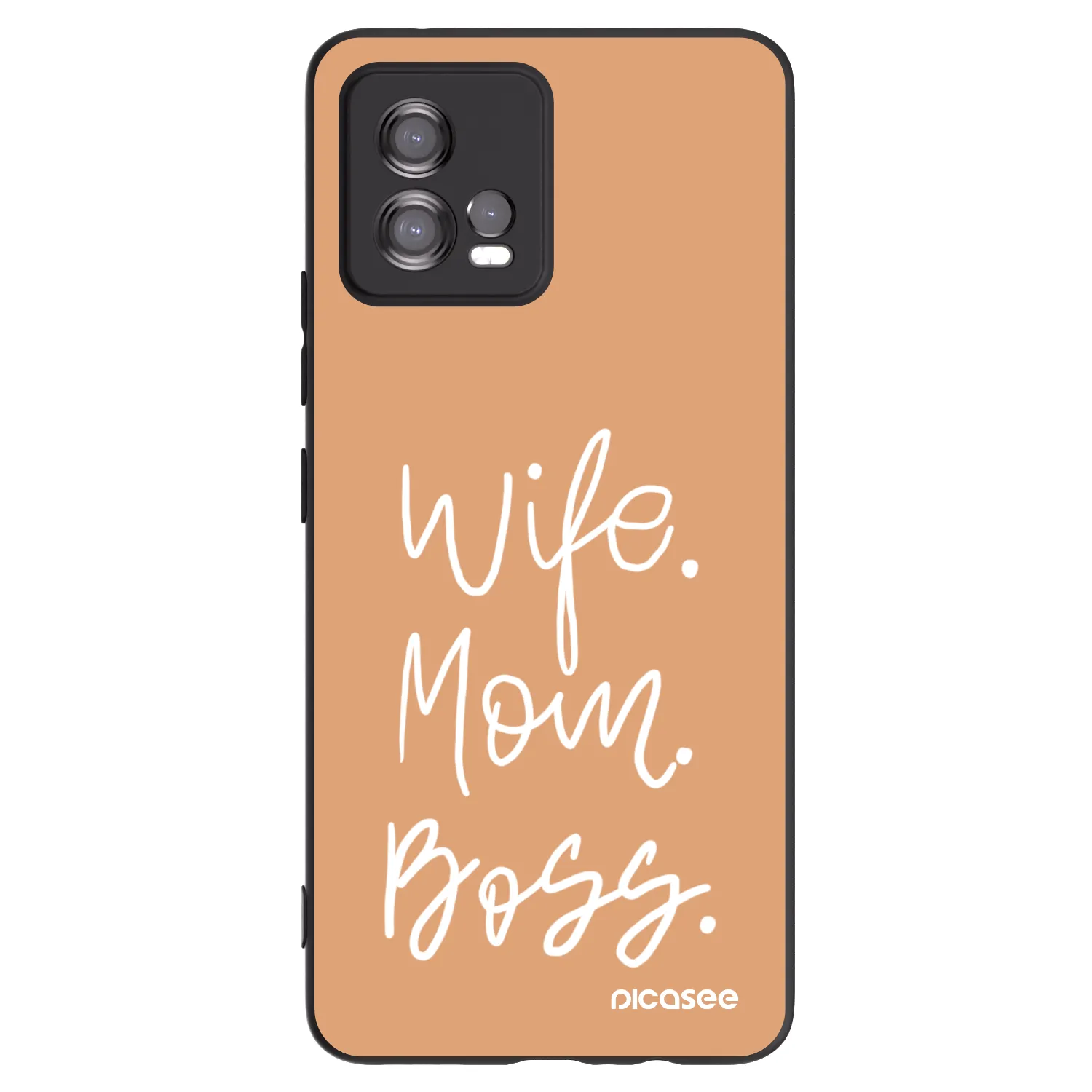 Picasee silikonový černý obal pro Motorola Moto G72 - Boss Mama