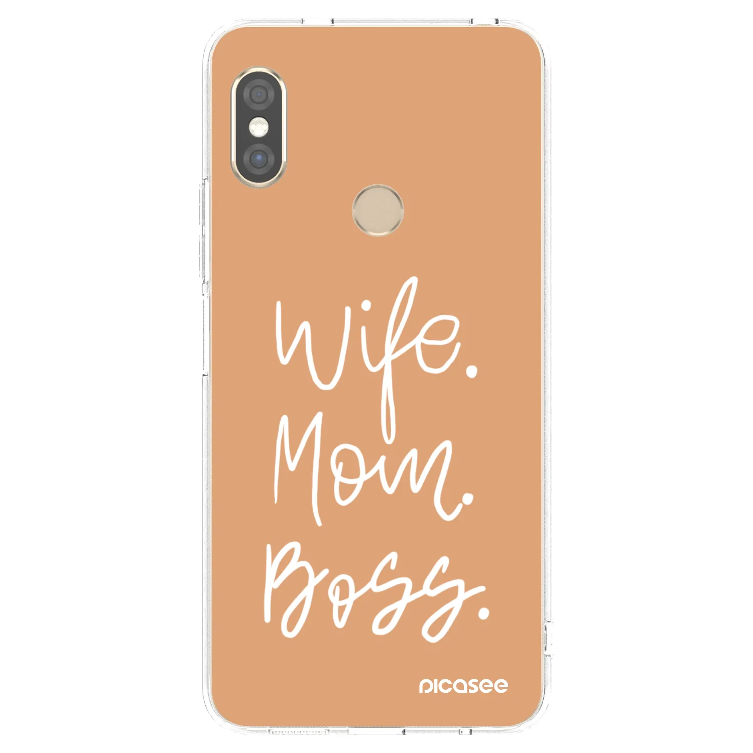Picasee silikonový průhledný obal pro Xiaomi Redmi Note 5 Global - Boss Mama
