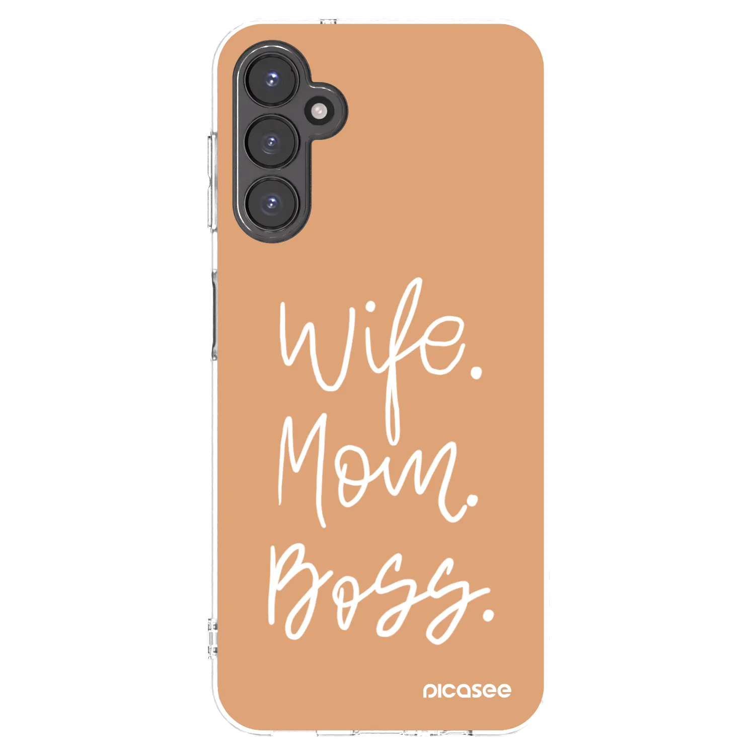 Picasee silikonový průhledný obal pro Samsung Galaxy A14 4G A145R - Boss Mama