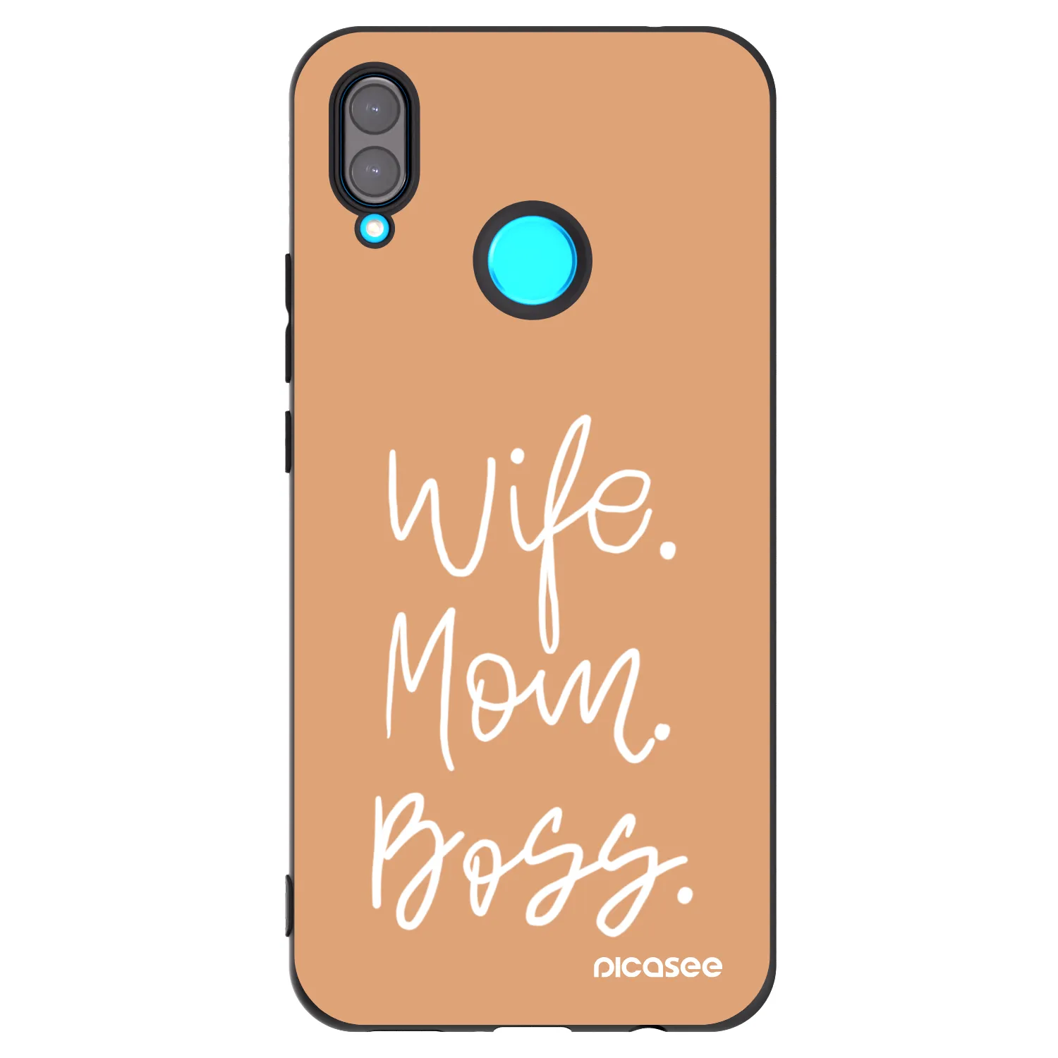 Picasee silikonový černý obal pro Huawei Nova 3 - Boss Mama