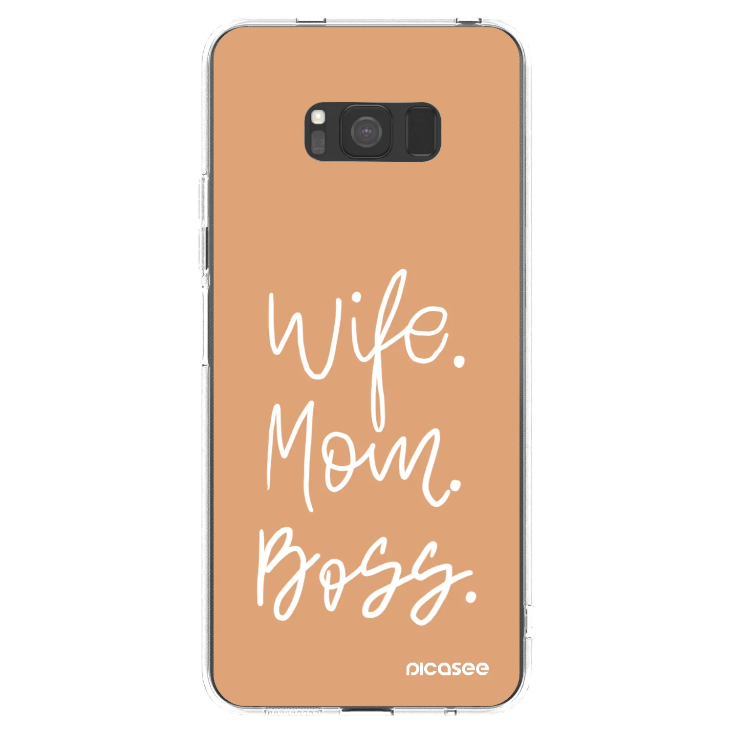 Picasee silikonový průhledný obal pro Samsung Galaxy S8 G950F - Boss Mama