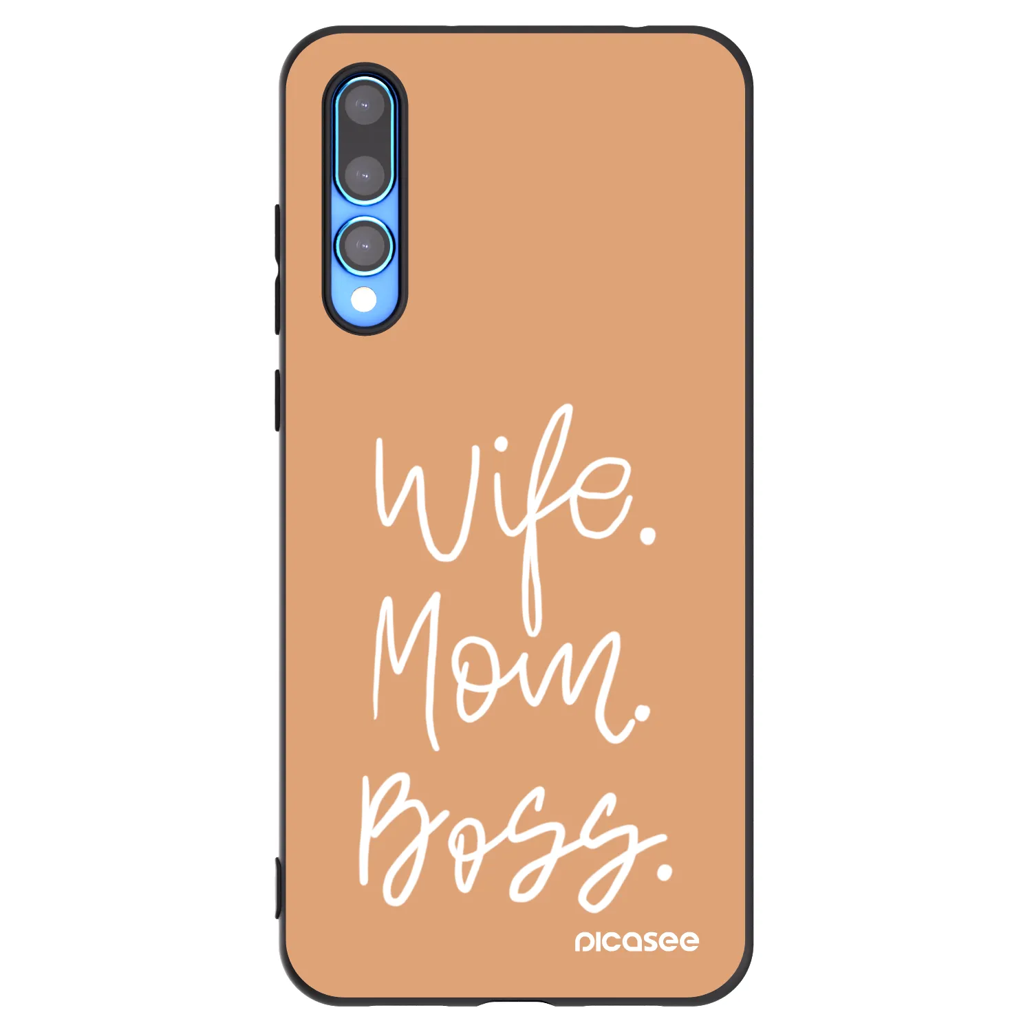 Picasee silikonový černý obal pro Huawei P20 Pro - Boss Mama