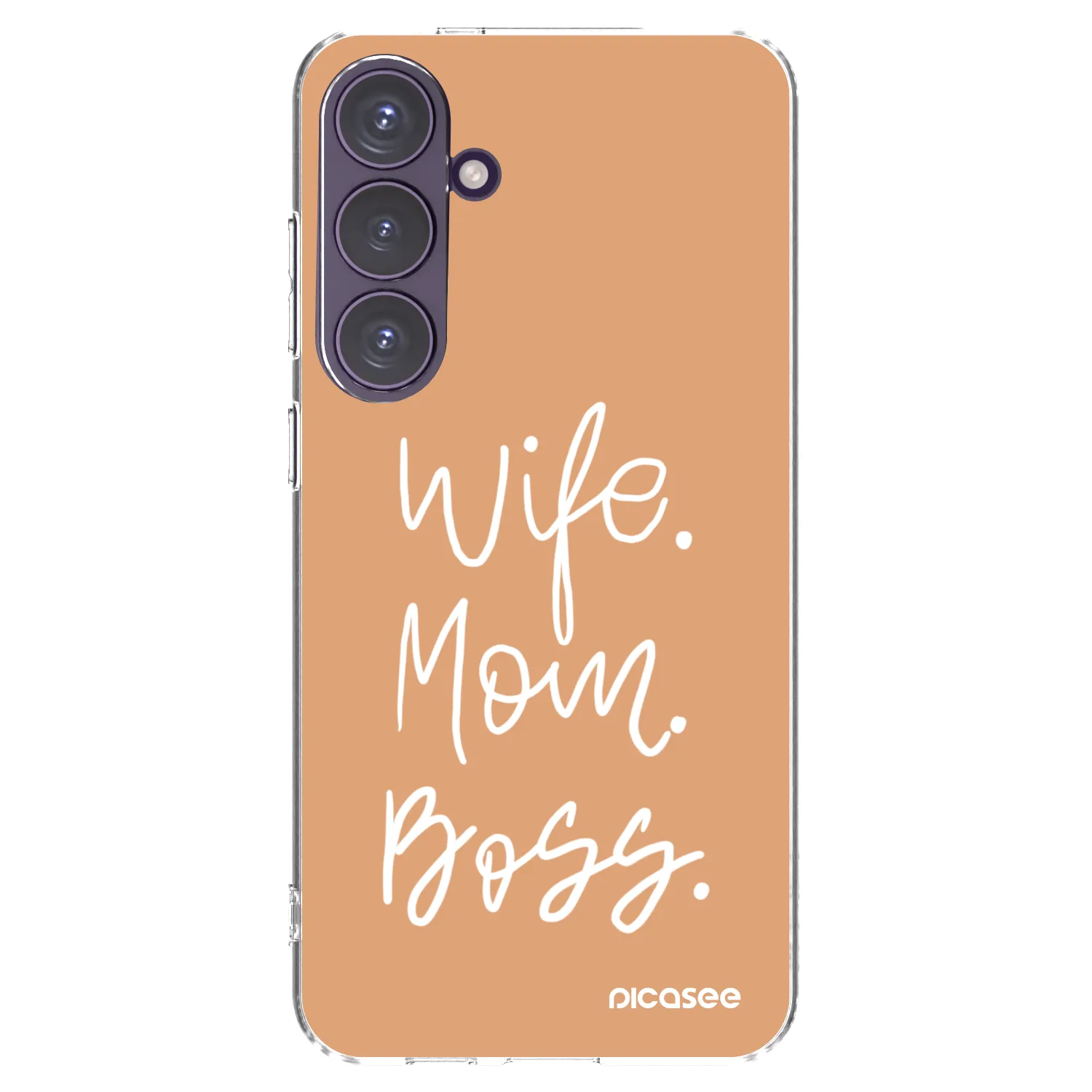 Picasee silikonový průhledný obal pro Samsung Galaxy S24+ S926B 5G - Boss Mama