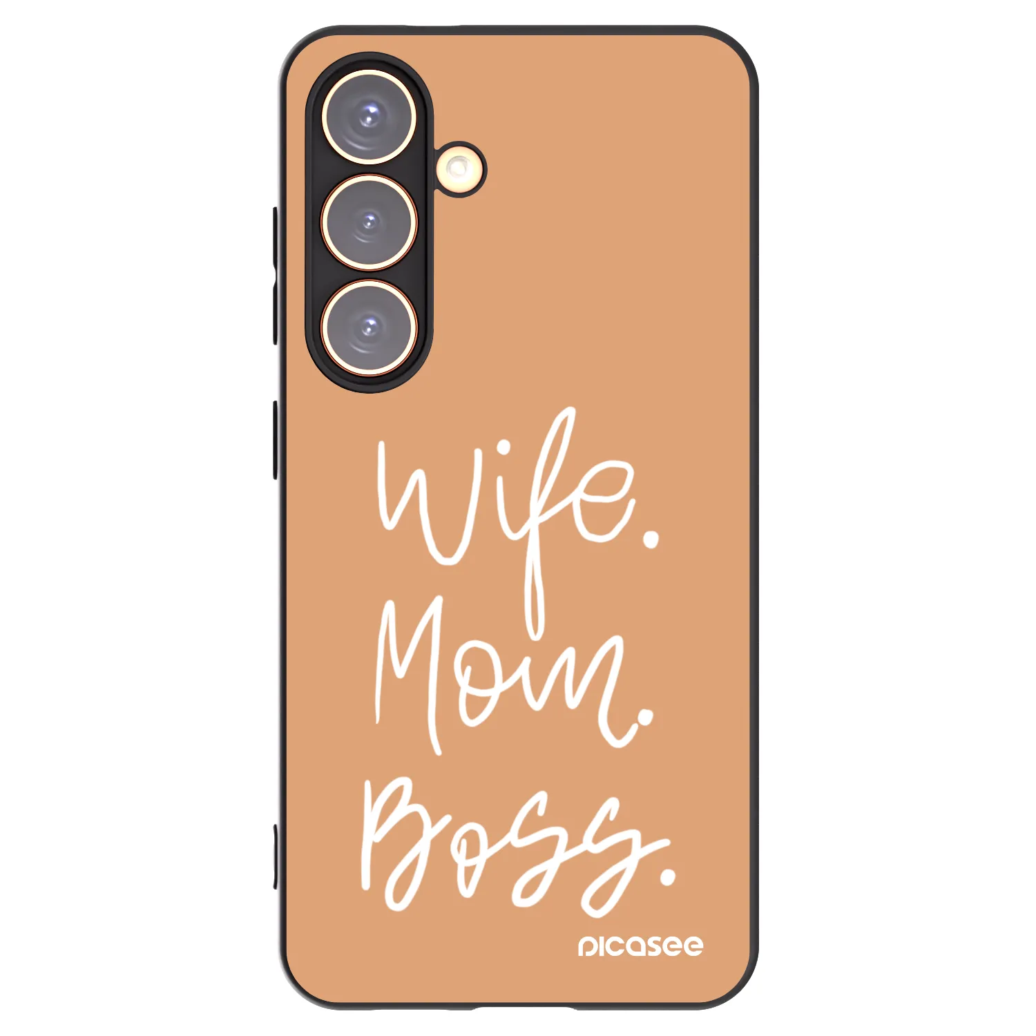 Picasee silikonový černý obal pro Samsung Galaxy S24 S921B 5G - Boss Mama