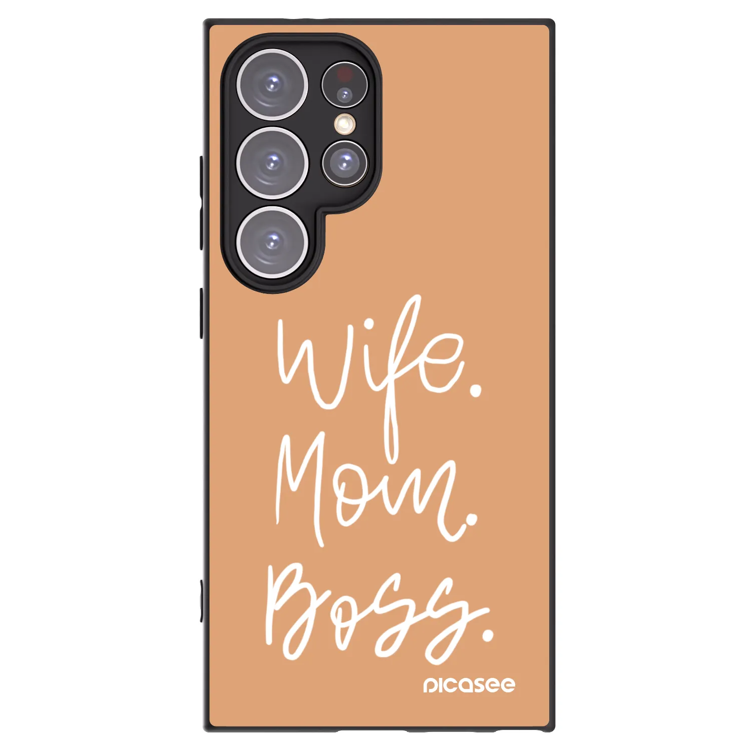 Picasee silikonový černý obal pro Samsung Galaxy S24 Ultra S928B 5G - Boss Mama