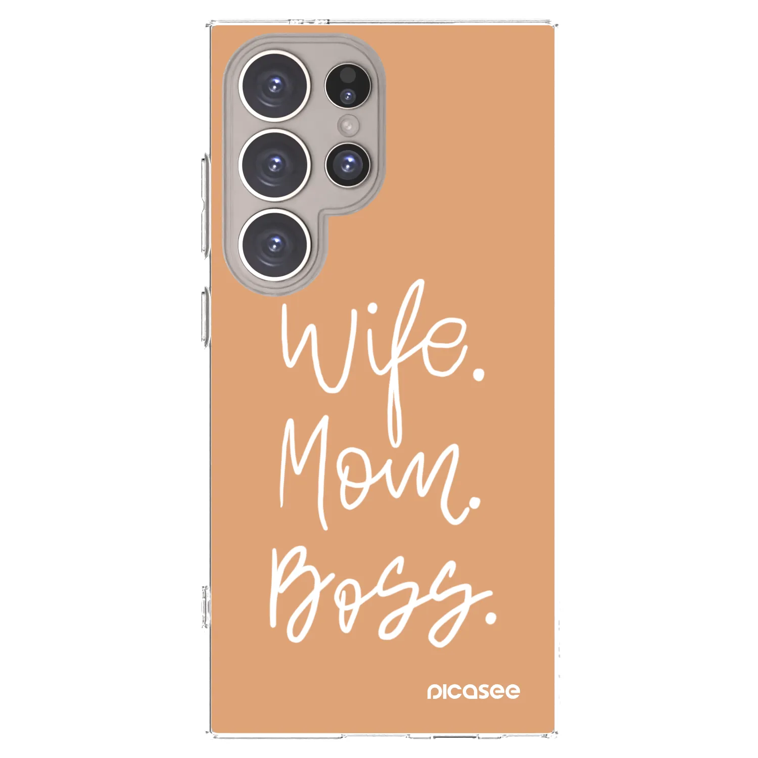 Picasee silikonový průhledný obal pro Samsung Galaxy S24 Ultra S928B 5G - Boss Mama
