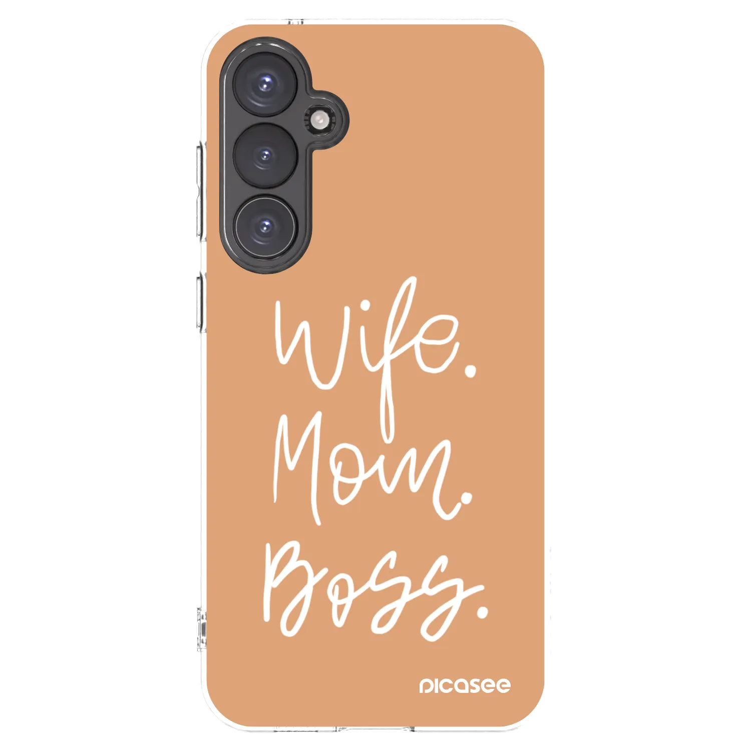 Picasee silikonový průhledný obal pro Samsung Galaxy S23 FE S711B - Boss Mama