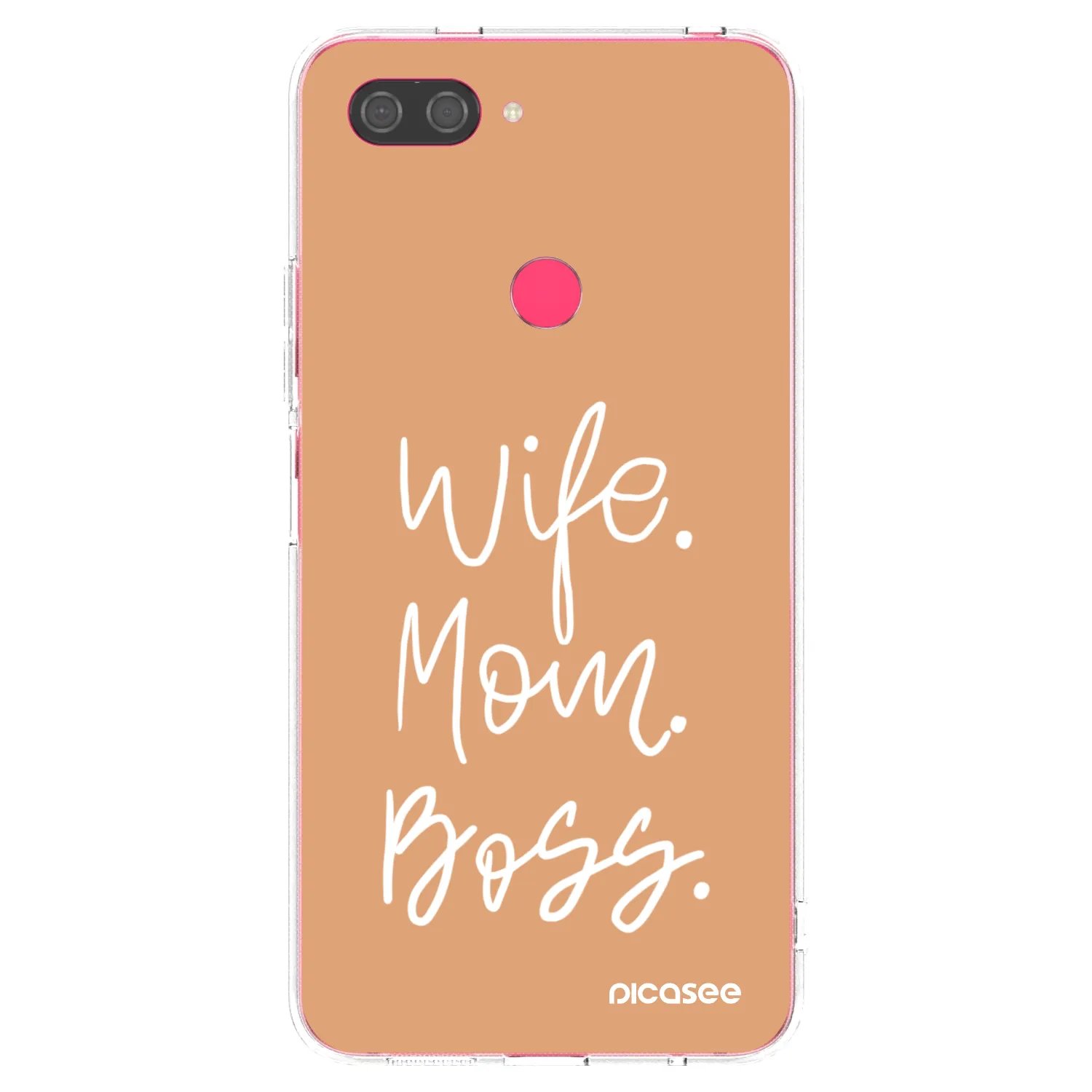 Picasee silikonový průhledný obal pro Xiaomi Mi 8 Lite - Boss Mama